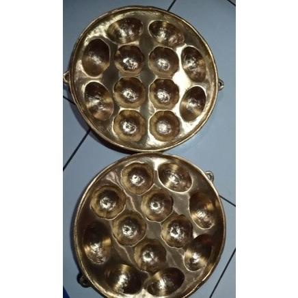 12 jadul bahulu kue Cetakan bolu bakar isi dll. kuningan kering kering