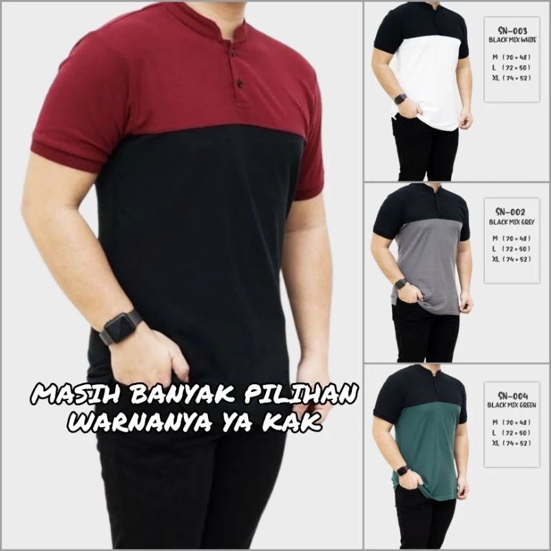 Kaos Polo Kombinasi/Kaos Polo Kerah Sanghai