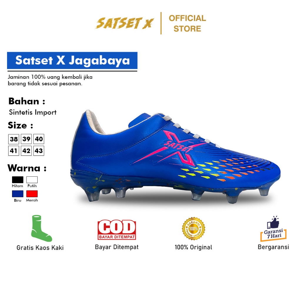 [NEW COLLECTIONS] BEST SELLER BISA COD SEPATU BOLA ORI SPORT STATION SATSET X JAGABAYA SPATU SEPAK