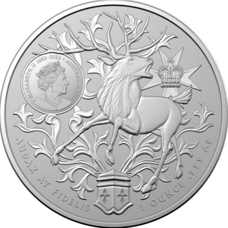 Perak Australia Coat of Arms Queensland 2023 - 1 oz silver coin