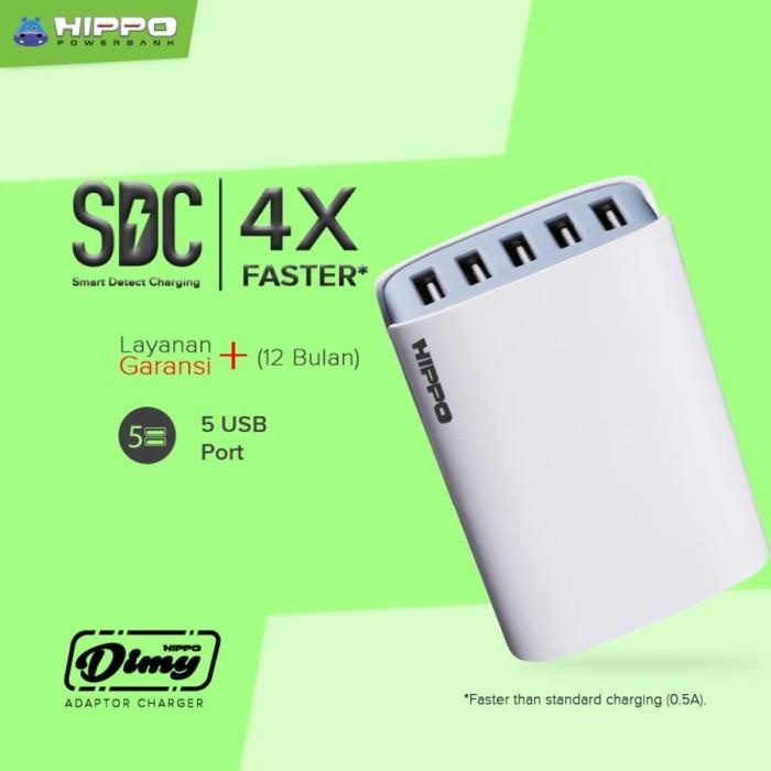 Hippo Penta 5 Port Adaptor Kepala Charger Travel 10A Sdc