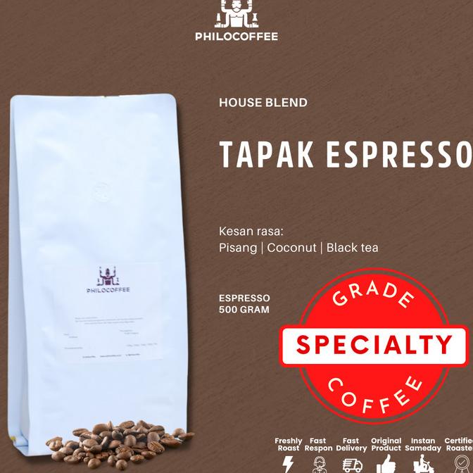 

Biji Kopi Tapak Espreso 500g | Espresso Coffee CS