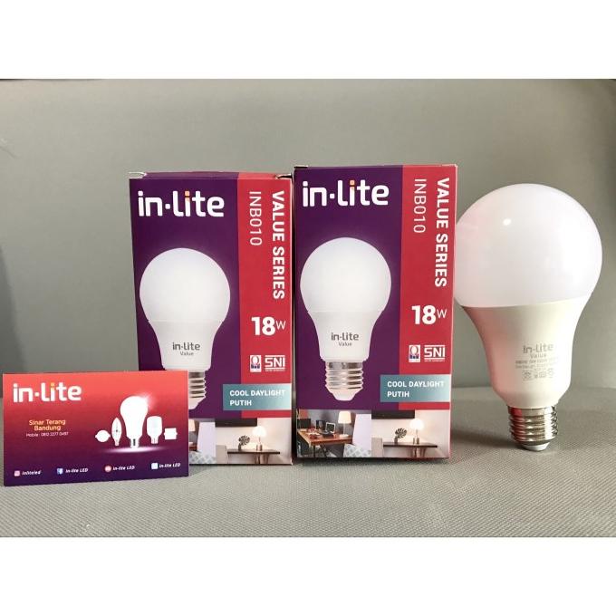 .........] PAKET HEMAT 2 PCS LAMPU LED BULB INLITE VALUE 18W 18 WATT - INB010