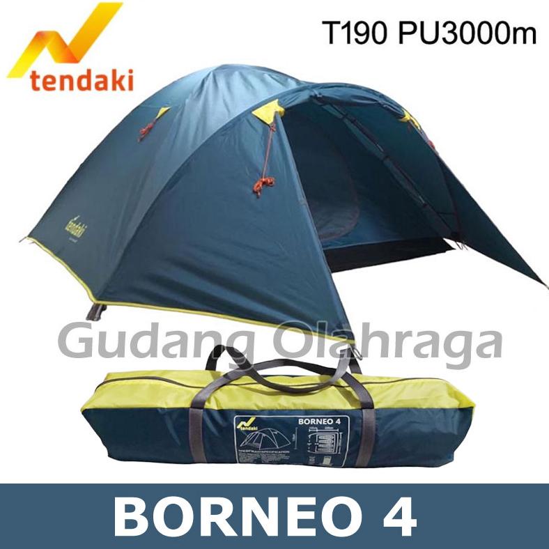 Tenda Tendaki Mis BORNEO 4 / Tenda Camping Dome 4 Orang Double Layer