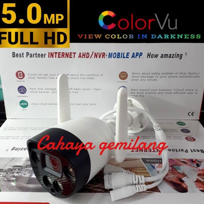KAMERA CCTV WIFI OUTDOOR LENSA 5MP APLIKASI ICSEE