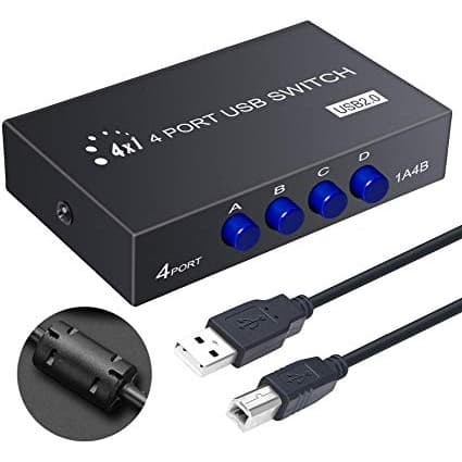 Terbaru Switch Usb Printer 4 Port Usb 2.0 Switch Cabang Konektor Kabel Printer