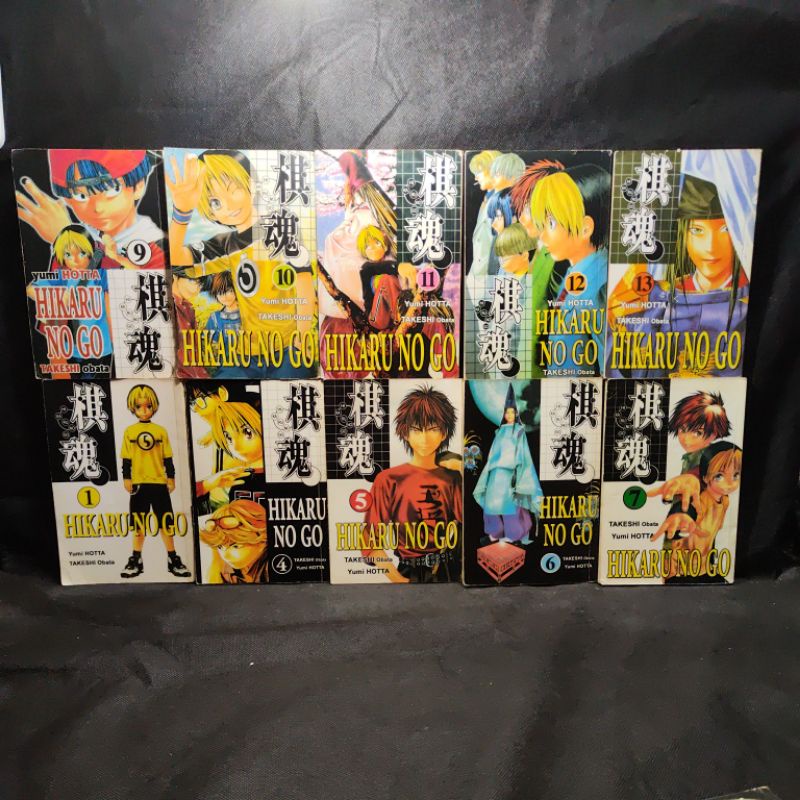 Komik Hikaru No Go, Vol 1,4,5,6,7,9,10,11,12,13,14,23,Yumi Hotta, Takeshi Obata.