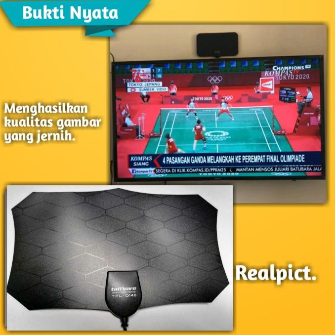 Original Antenna TV Digital Indor Super Jernih Antena Analog Taffware