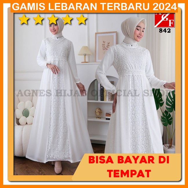 Pakaian Umroh Haji Perempuan Syari Muslimah Ied Lbaran Games Gsamis Abaya Putih Bw Dewasa Pengajian 