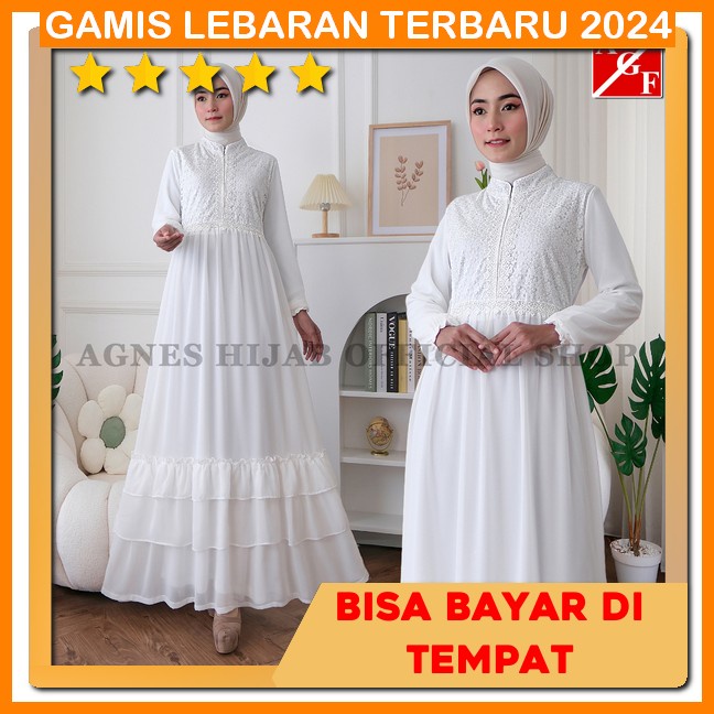 Gamus Syar I Kekinian Set Jilbab Gsmis Jumbo Ld 130 Import Gamis Lebaran 2024 Terbaru Putih Abaya Ie