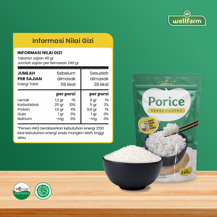 

Porang Konjac Rice Shirataki / Tanasi Diet Rendah Kalori