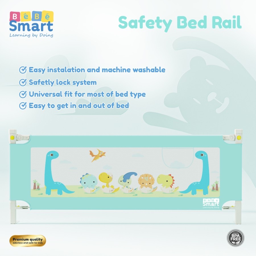 Bebe Smart Foldable Safety Bed Rail - Pembatas / Gaman Ranjang Bayi