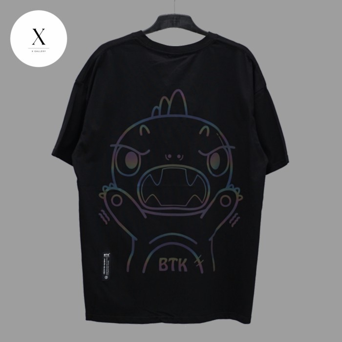 TSHIRT BTK BEST KILLER REFLECTIVE MONSTER IN BLACK ORIGINAL UNISEX - S