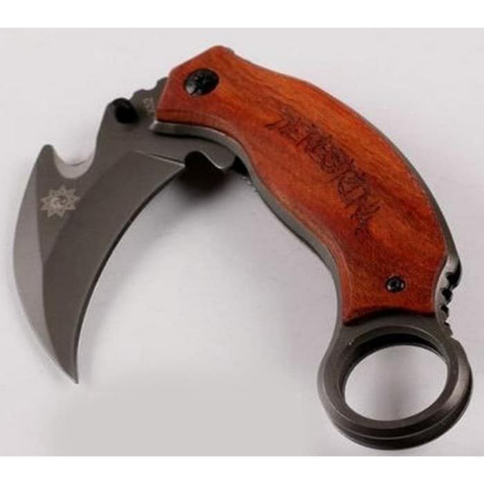 karambit x 52 import gagang kayu karambit pisau lipat pisau unik
