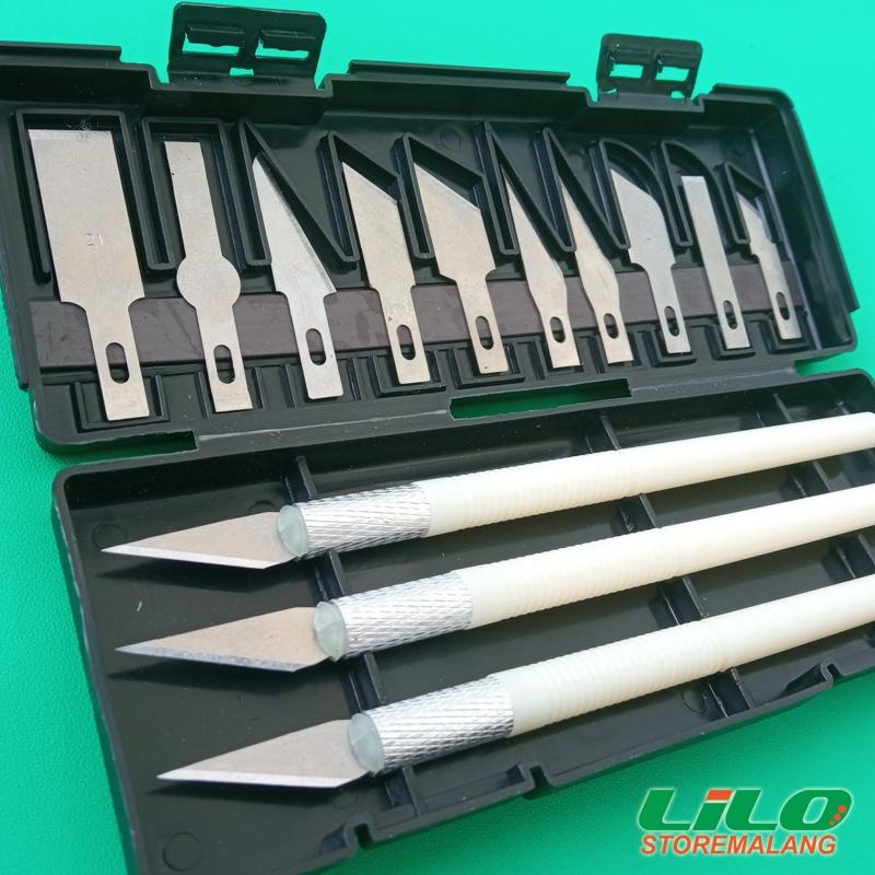

Pisau Cutter Ukir Art Craft Carving Hobby Knife Set 13 Pcs L140 terlaris
