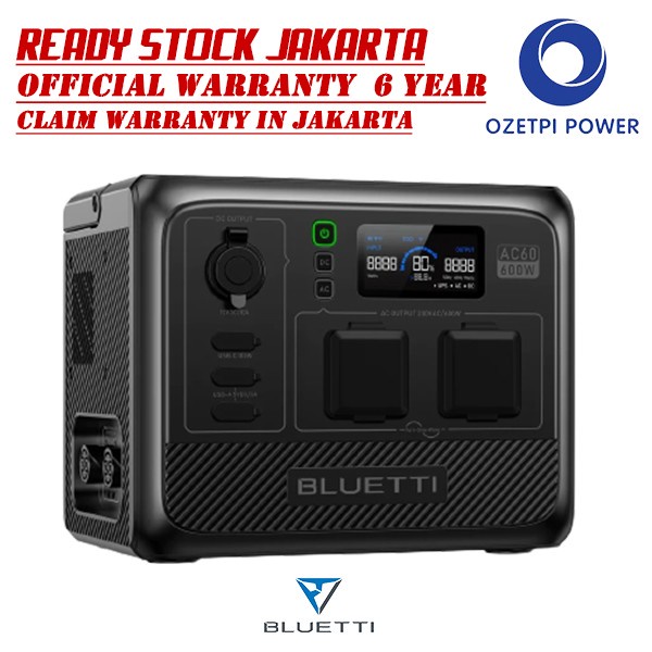 BLUETTI AC60 POWER STATION / 600W 403WH / PORTABLE