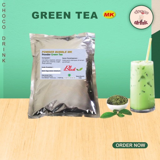 

Powder Green Tea / Matcha - Bubuk Numan Teh Hijau 1 Kg - Blast ( Creamer + Gula )