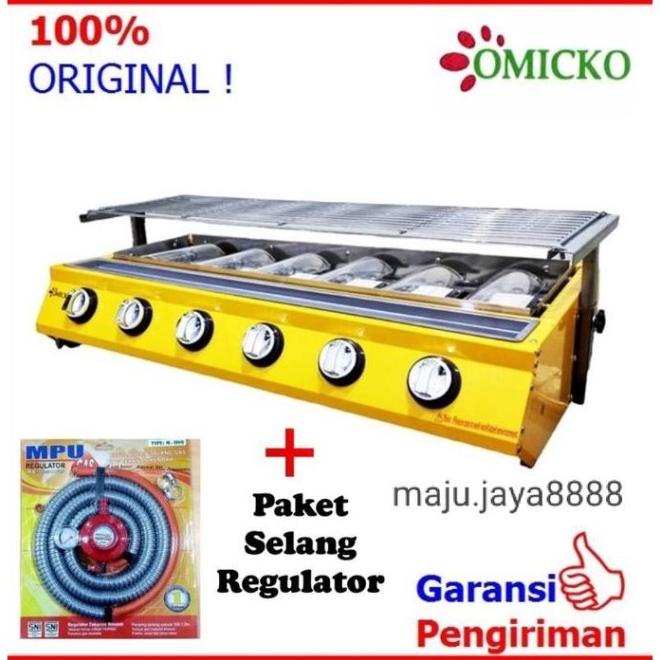 Ca376 Kompor Panggangan Sosis Omicko 6 Tungku / Kompor Panggang Sosis