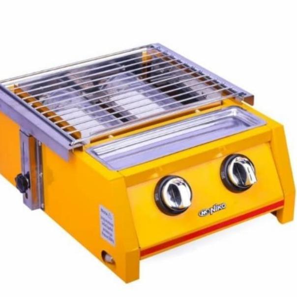 Kompor Panggang Sosis Niko Gas Roaster 2 Tungku Tanpa Asap