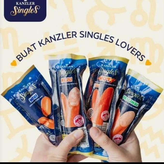 

sosis kanzler singles 1box isi 12boleh mix rasa original keju hot mini WLS