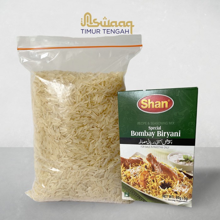 

Paket Basmati 1Kg Shan Biryani Basmati Bumbu