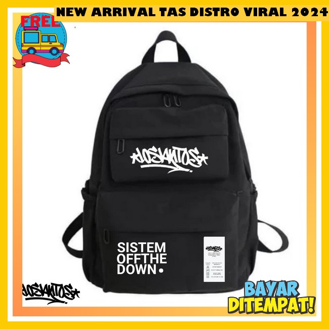 Ransel Pria Basic Kekinian Hitam Terbaru 2024 Tss Yas Tas Twas School Bags Anak Dstro Cowo Murah Smk