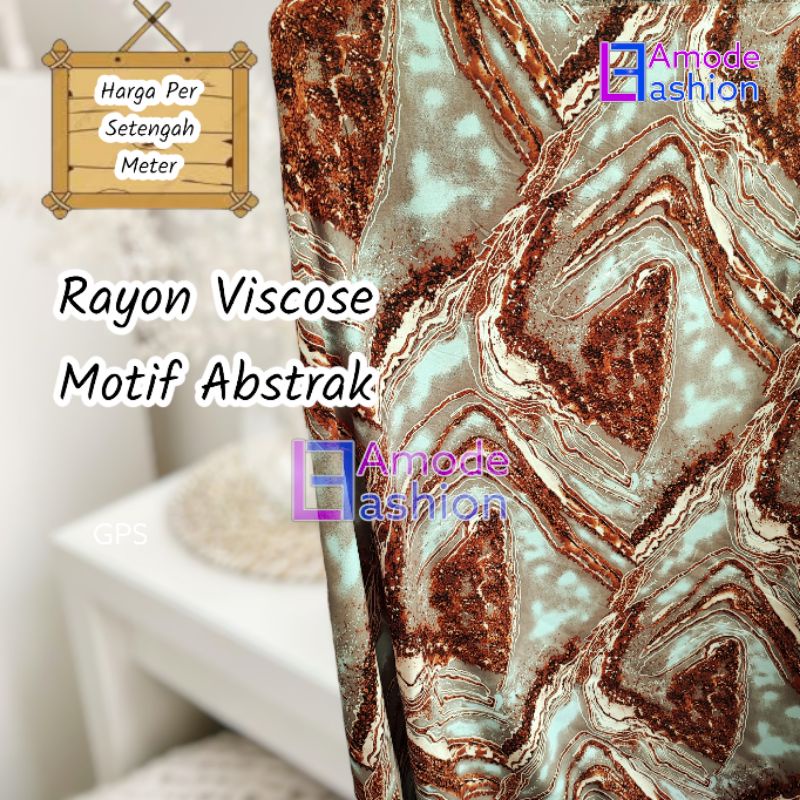 Kain Rayon Viscose Motif Abstrak