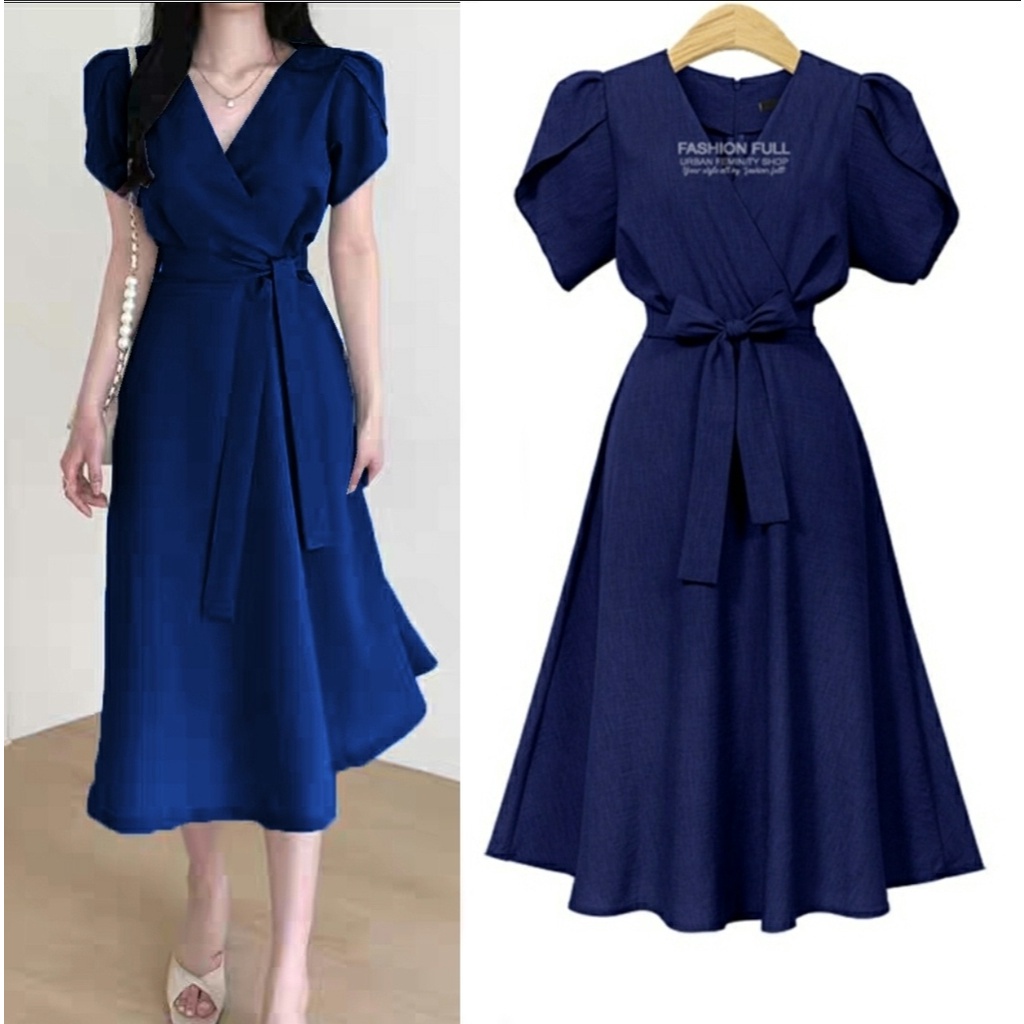 Baju Natal Wanita Dres Korea Casual Longdress Maxi Hitam Model Korea Drres Wsnita Brukat Dris Wanita