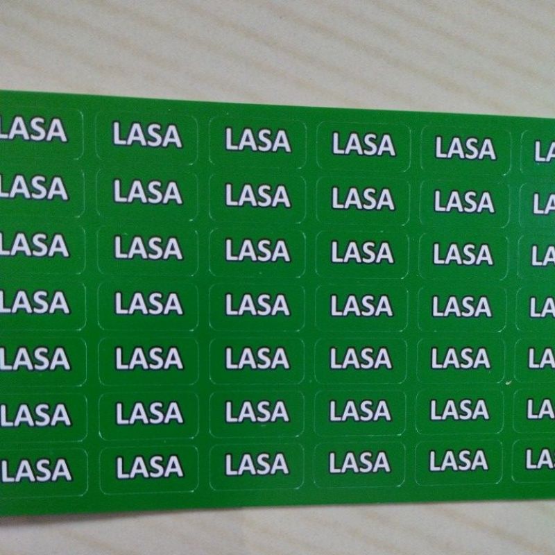 

Stiker Label lasa hijau persegi