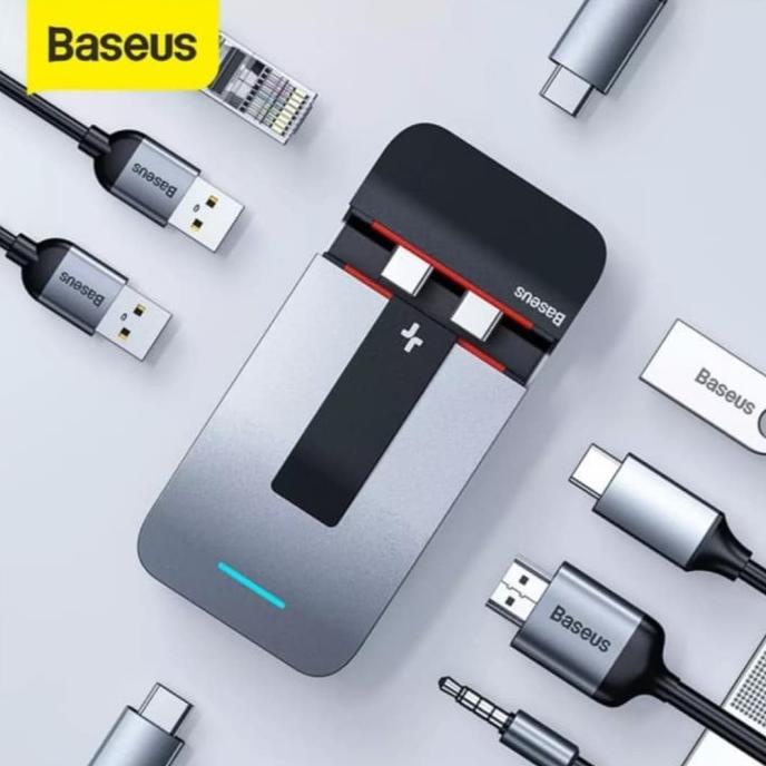 Terlaris Baesus 9In1 Macbook Type C Hub Thunderbolt 3 4K Hdmi Macbook Original