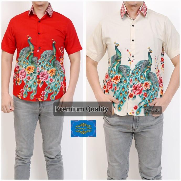 Ready Kemeja Batik Pria Imlek/Batik Imlek/Batik Sincia/Baju Imlek Stok Terbatas