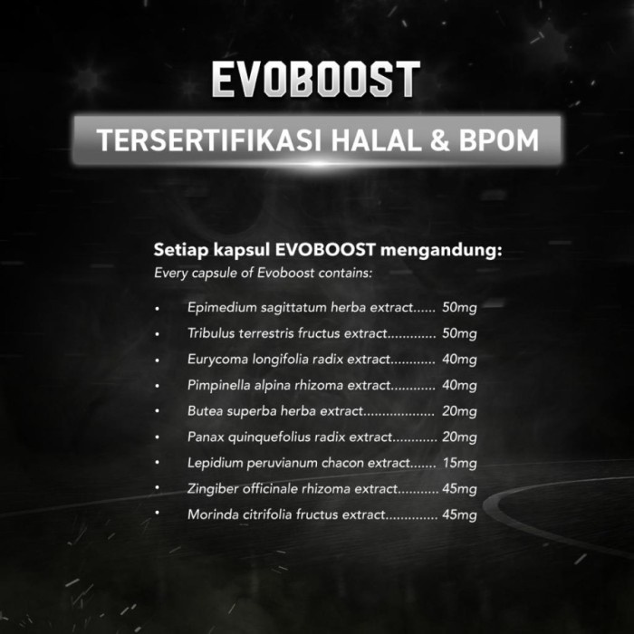 Evolene Evoboost 60 Capsule Testo Booster Testosteron