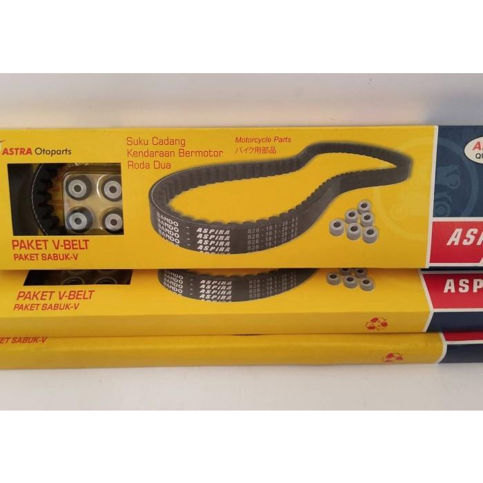 V-BELT VANBELT SET ASPIRA BEAT OLD/KARBU, SPACY, SCOOPY ASPIRA