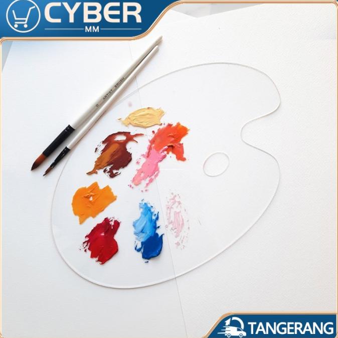 

Palet Lukis Akrilik Transparan Oval / Acrylic Palette / Palet Bening