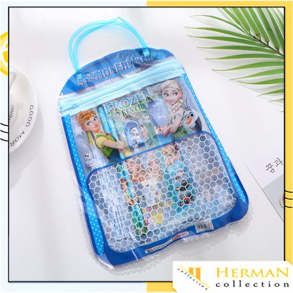 

HC Stationery Set 6 in 1 Free Bag Alat Tulis Anak Sekolah Buku Pulpen Penghapus Pengaris