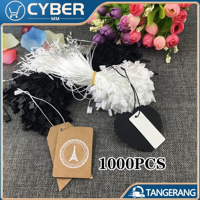 

1000pcs Tali Hang Tag Nylon/Hang Tag Rope/Tali Label Pakaian