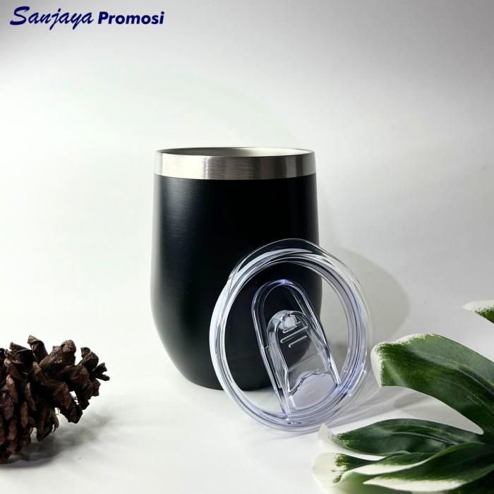 TUMBLER CUSTOM MUG EGG SHAPED STAINLESS STEEL 350ML MUG KOPI / TEH