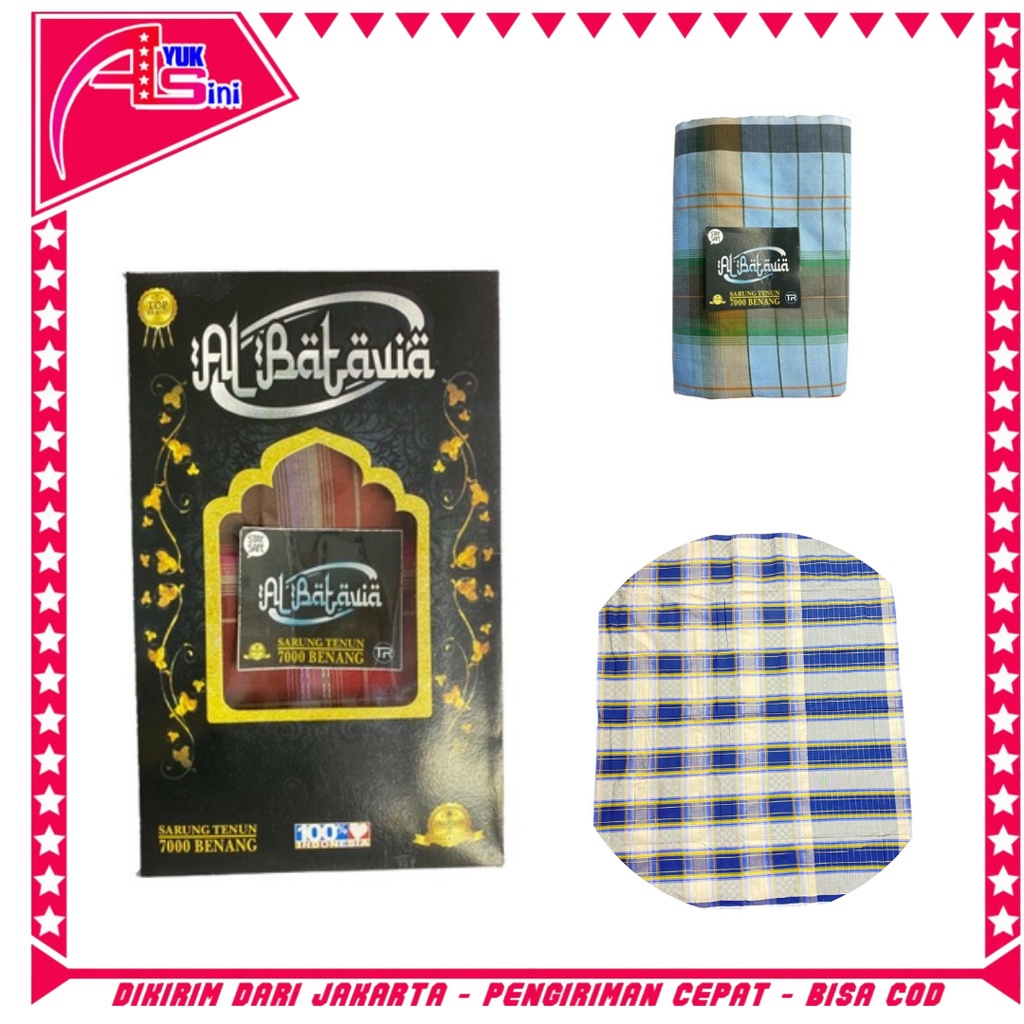 Sarung Tenun Dewasa Murah Al Batavia Buat Oleh Oleh Lebaran 7000 Benang