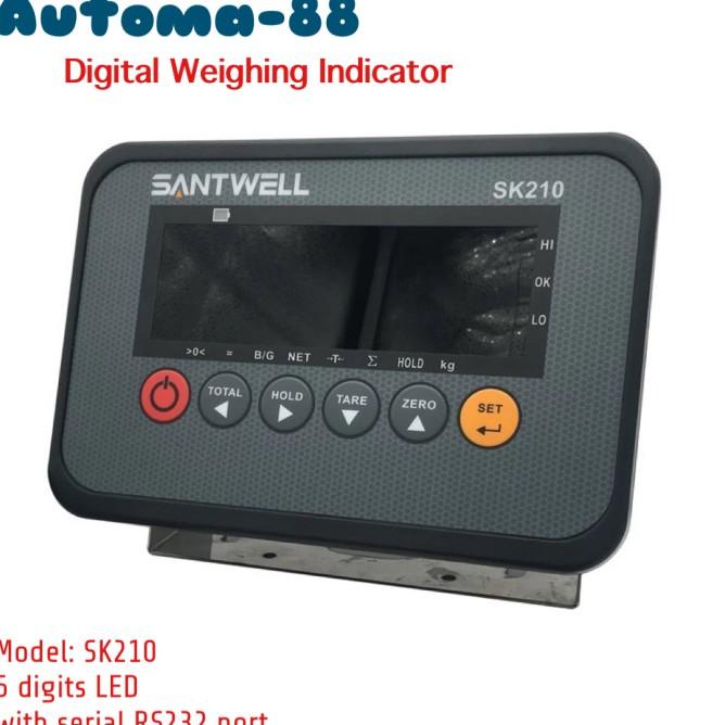Digital Loadcell Load Cell Indicator Ac 220V Rs232 Santwell Sk-210