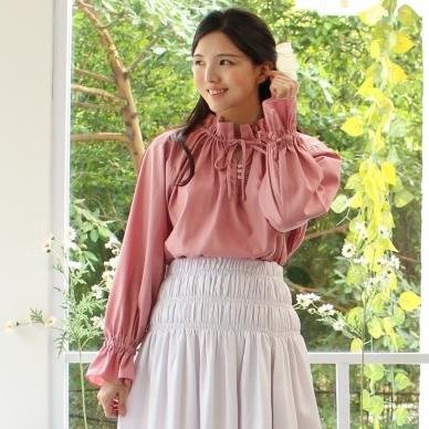 Areum Cotton Blouse In Dusty Pink (Tunic Dress) Original