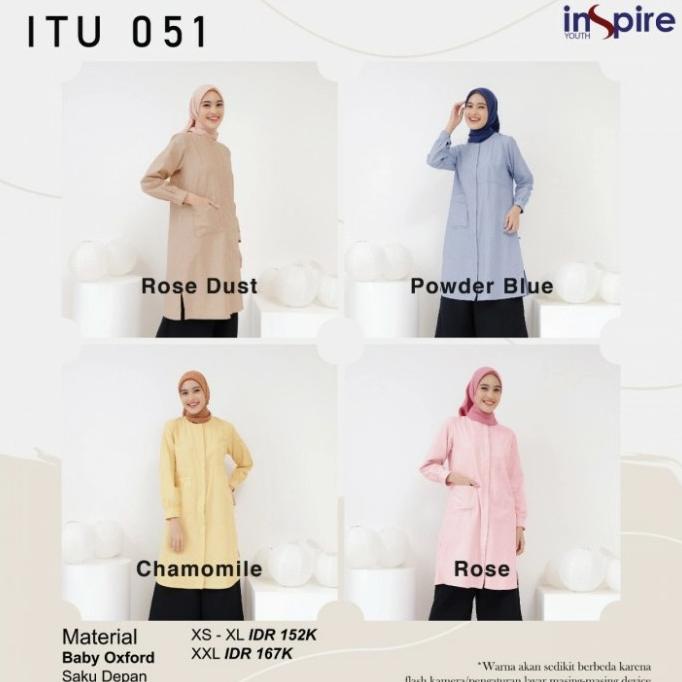 Inspire Tunik Itu 51 Warna Kuning Chamo Atasan Wanita Cantik Adem Berkualitas