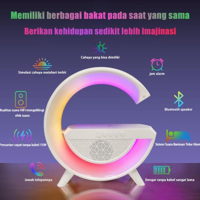 LAMPU SPEAKER G RGB WIRELESS 3IN1 LAMPU TIDUR DEKORASI KAMAR GAMING