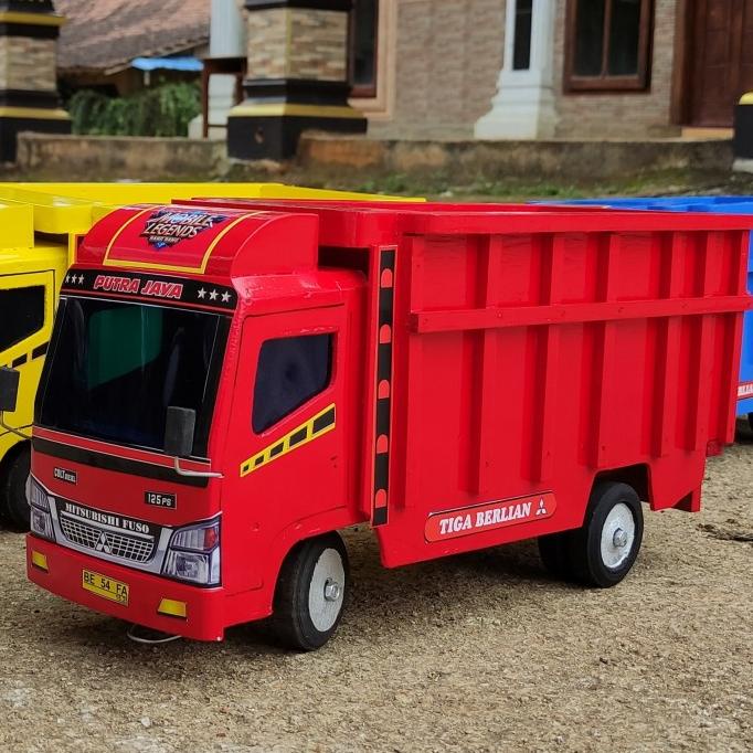 TERLARIS Miniatur Mobil Truk Oleng kayu Mainan Mobilan Truck Anak