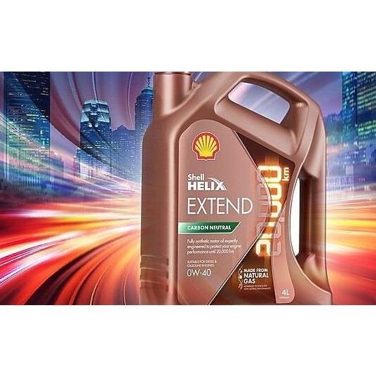 Baru Oli Mesin Mobil Shell Helix HX Extend 0W-40 (4Liter ) Original Shell