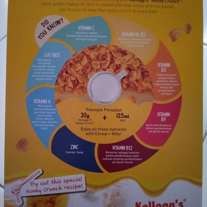 

kellog's corn flakes honey krunch/sereal jagung madu kellogs H32T