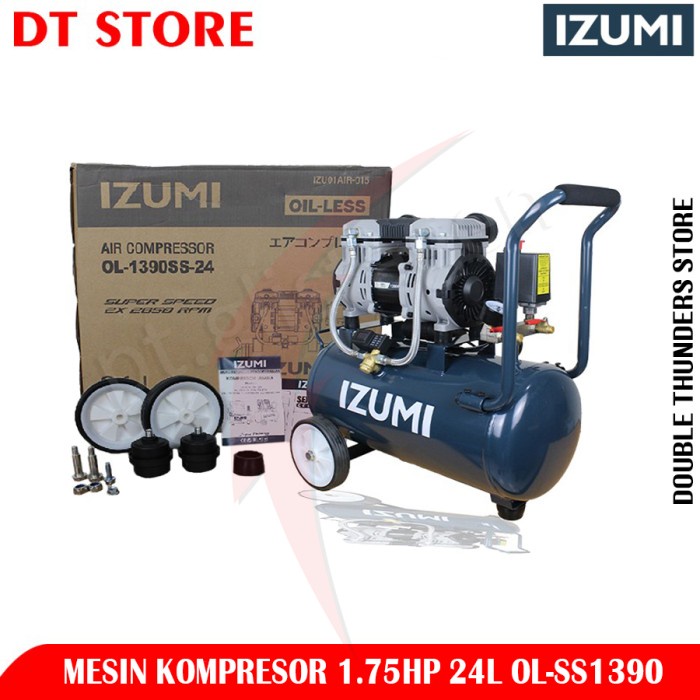 {GrandShop} Izumi Max OM SS1390 175HP 24 Liter Mesin Kompresor Oiless Super Speed - OL-SS1390 Berkua