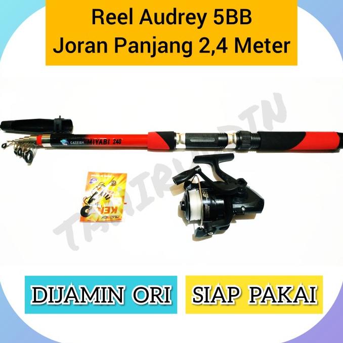 set pancing 5 bearing joran panjang 2,4 meter