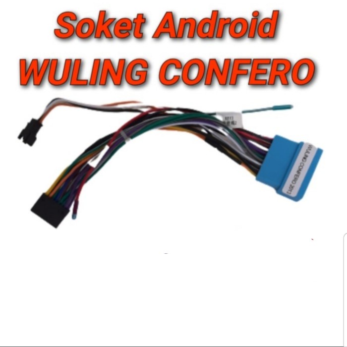 tk01 socket-soket double din android wuling plug & play