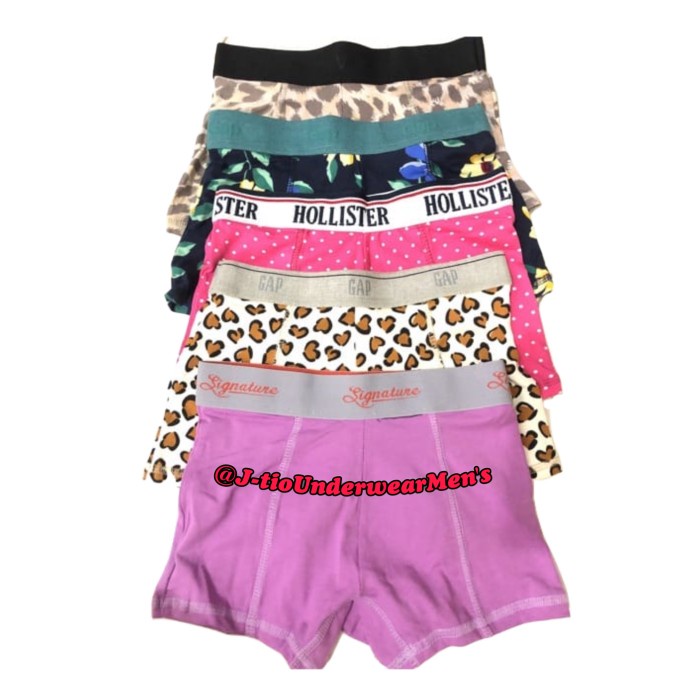 Paket 10 Buah/Paket 10 Pcs/Setengah Lusin/1Lusin/ 1 Lusin /1Kodi Cd Boxer Cewek Motif Paket 10 Pcs