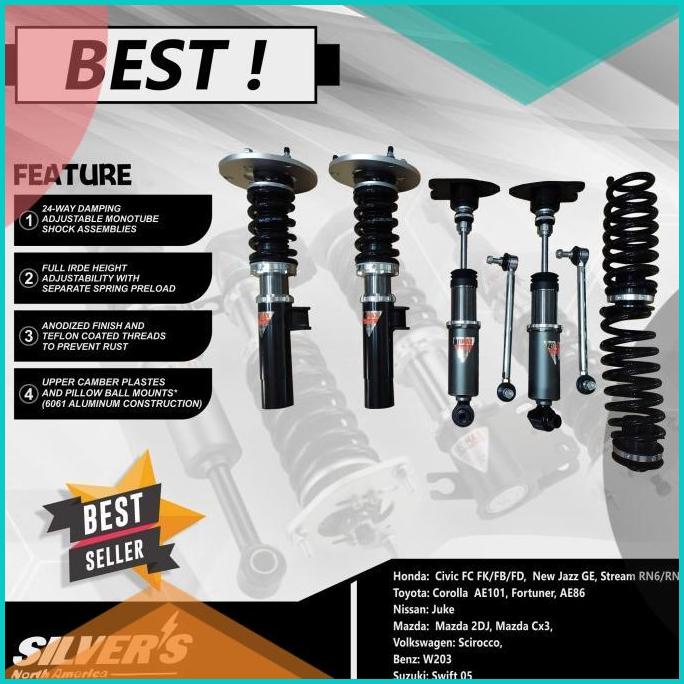 Aksesoris Coilover Suspensi Shockabsorber Silvers NEOMAX BMW F30 16nov